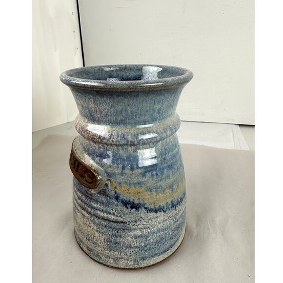 Crock Utensils Pottery Red Duck Gray Browns Sedona Arizona Glazed Signed - Picture 4 of 9